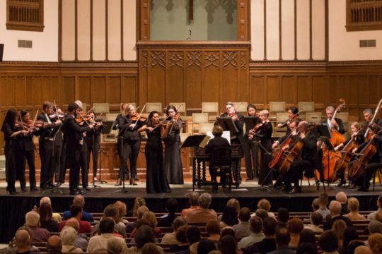 Members of the DSO playing at a church as part of the DSO On the Go Series